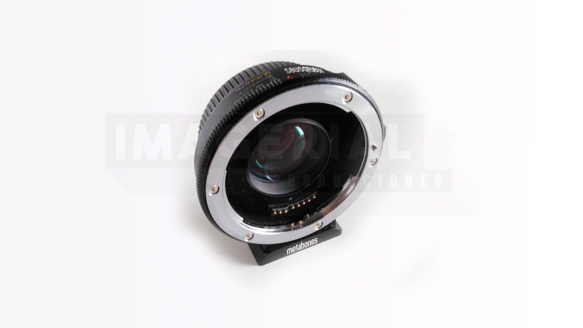 METABONES SPEED BOOSTER ULTRA ADAPTADOR DE OBJETIVOS CON MONTURA CANON EF LENS A MICRO CUATRO TERCIOS 0.71X. IMAGERIAL PRODUCCIONES ALQUILER DE EQUIPOS AUDIOVISUALES.